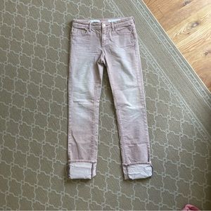 Pilcro and the Letterpress. Corduroy. Stretch Jean. Light pink.